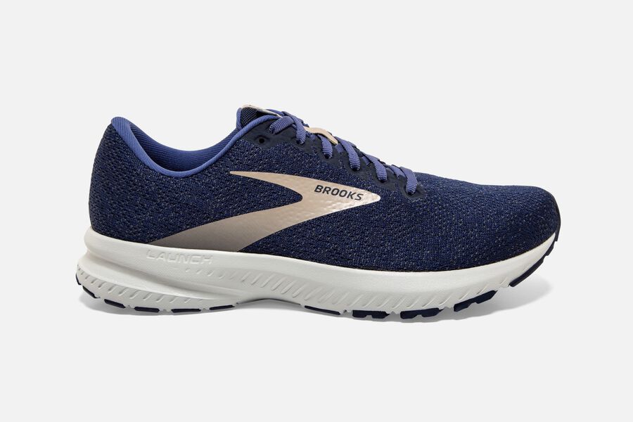 Tenis Corrida Brooks Launch 7 Masculino Brasil - Azul Marinho/Cinzentas 0523716-ED